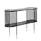 Hello Honey® Metal Console Table with Shelf & Brass Finish Legs